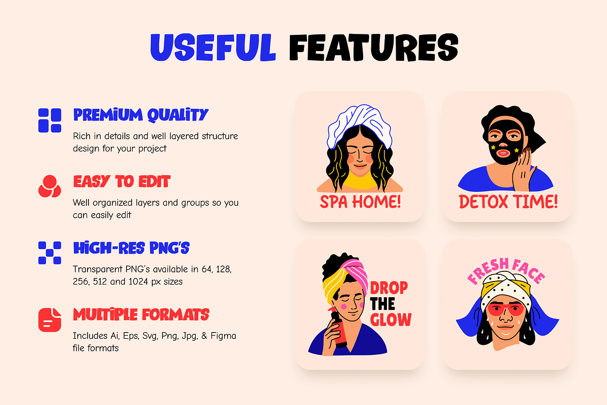 Beauty Stickers Art Set, an Emoji Icon by Brickclay (Photo 2 of 8)