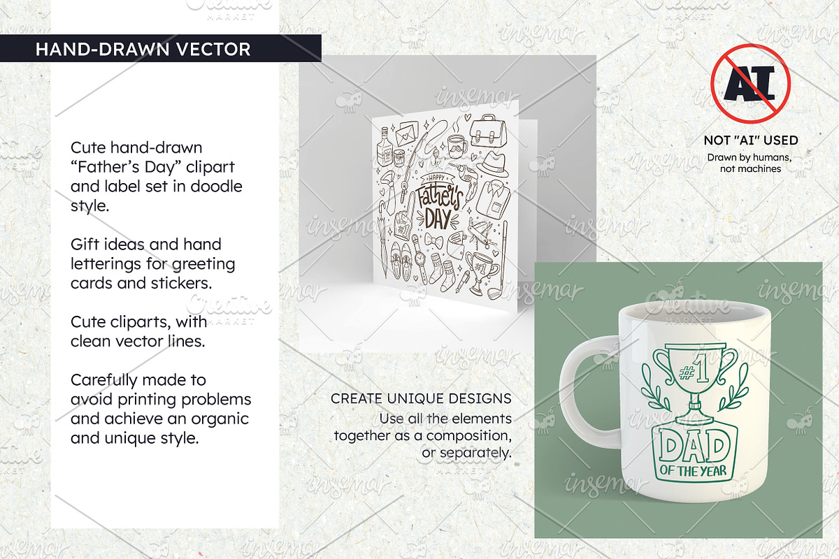 Father's Day Clipart & Labels, an Illustration by insemar (Photo 2 of 4)