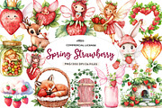 Spring Strawberry Fairy Garden, an Illustration by CreationArt (Thumbnail 1 of 9)