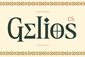 CS Gelios – Greek Font, a Serif Font by Craft Supply Co.