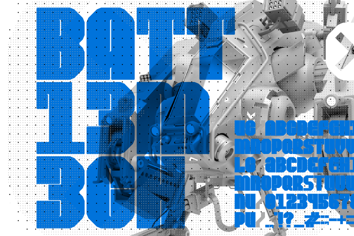BATT13M3CH, a Font by Alex-Banks Type (Photo 1 of 5)