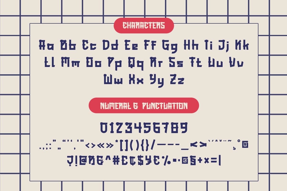 KOGAMA - Japanese style font, a Font by twinstd (Photo 9 of 10)