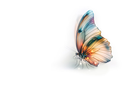 Butterfly on White Background, an Animal Illustration by BazziBa♥
