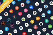 Social icons, a Social Media Template by Amazing Custom Icons (Thumbnail 1 of 4)