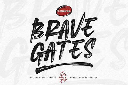 Brave Gates, a Script Font by din-studio.com