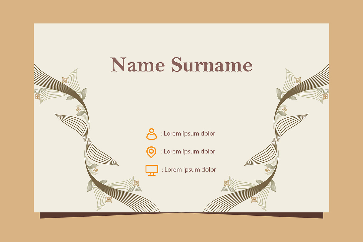 Natural Floral Business card, a Marketing Template by sekitarief (Photo 3 of 3)