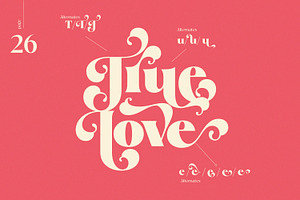 True Rose - Decorative Retro Serif