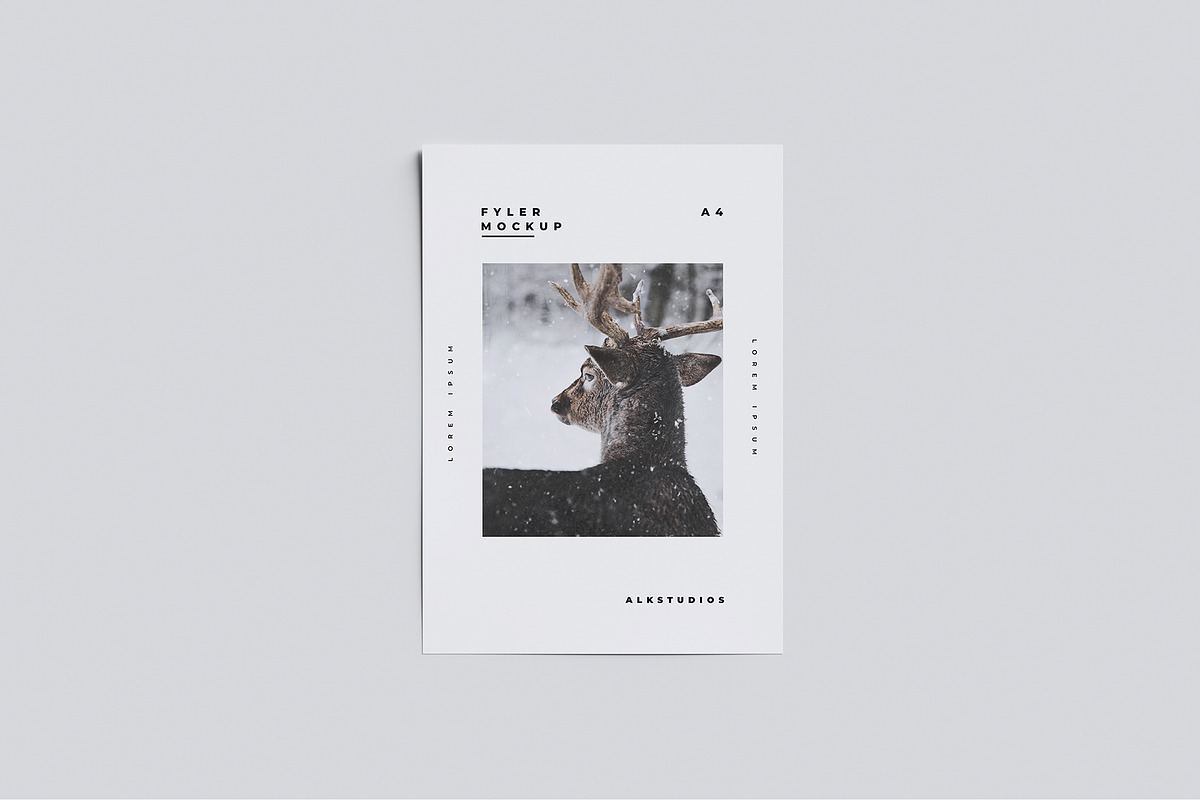A4 Flyer Paper Mockup, a Print Template by AlkStudio (Photo 7 of 10)