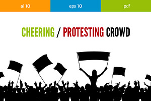 Cheering or Protesting Crowd