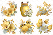 Whimsical Yellow Spring Clipart, an Illustration by Black Bird Studio (Thumbnail 2 of 5)