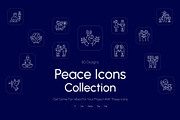 Peace Icon Collection, an Outline Icon by Prosymbols (Thumbnail 1 of 7)
