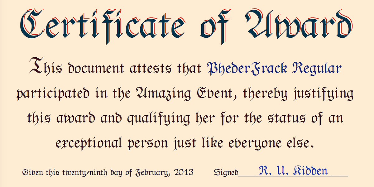 PhederFrack, a Blackletter Font by Ingrimayne Type (Photo 2 of 7)