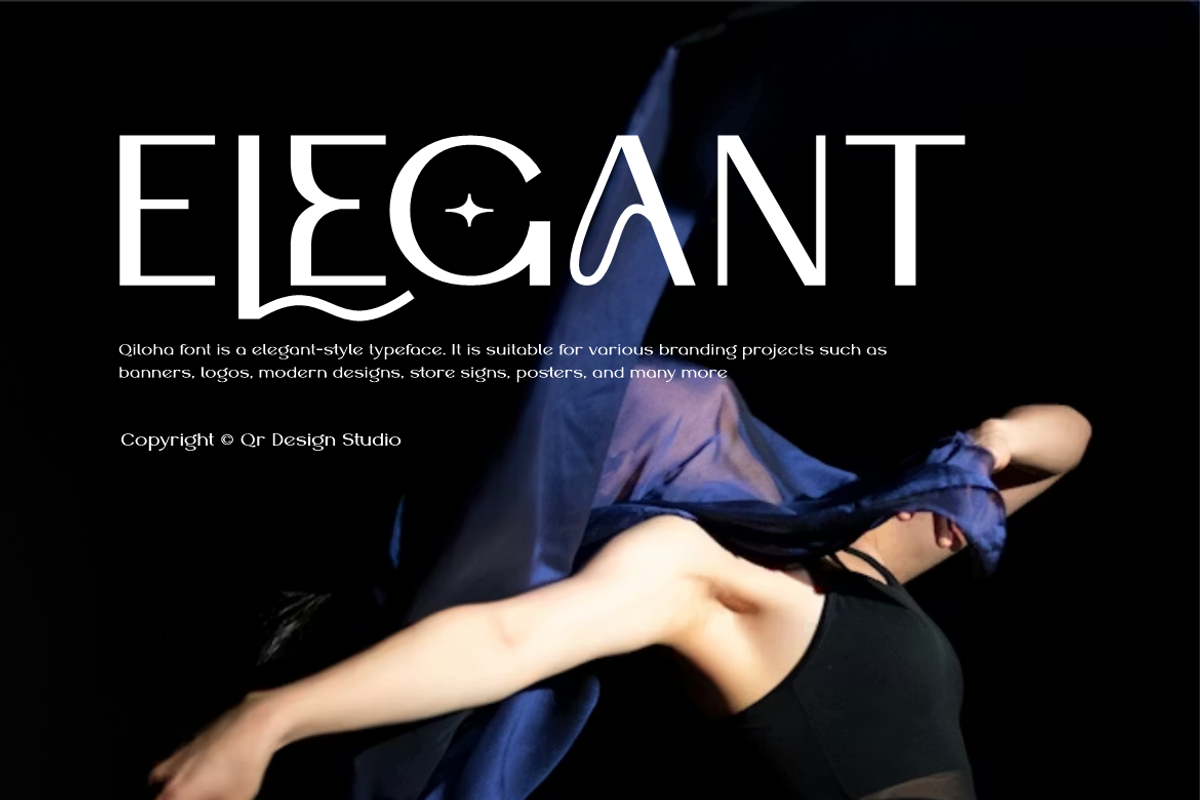 Qiloha - Elegant Brand Fashion Font, a Sans Serif Font by QR Design Studio (Photo 4 of 13)