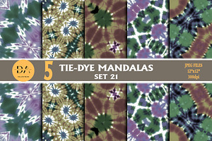 Tie Dye Mandalas Set 21