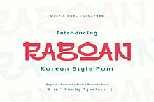 Raboan - Korean Style Font