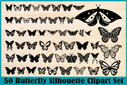 50 Butterfly Silhouette Vector, an Illustration by Gaye Art (Thumbnail 1 of 4)