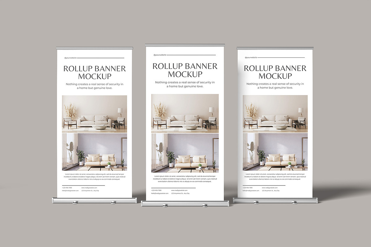 Rollup Banner Mockup, an Advertising Mockup by ZifaraDesign (Photo 2 of 11)