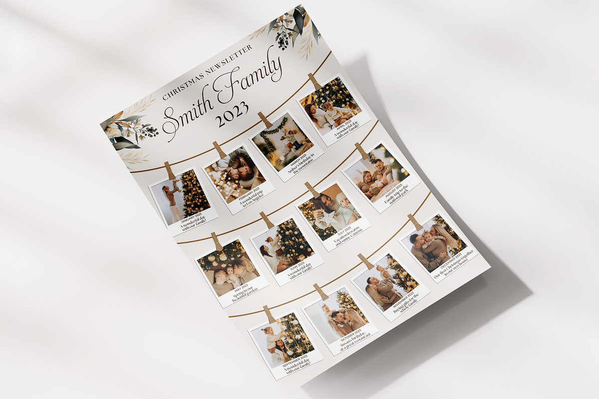 Christmas Newsletter Canva Template, a Stationery Template by SarenkaDesignShop (Photo 4 of 4)