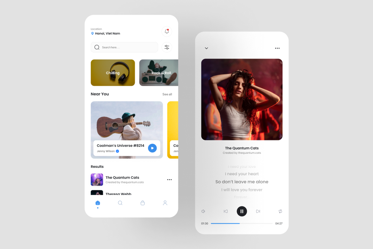 Musi - Music Play App UI Kit, an UI Kit Template by iDoodle Studio (Photo 2 of 4)