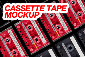 Vintage Cassette Tape Mockup