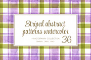 Striped Abstract Patterns Watercolor, a Texture Illustration by YarovaArt (Thumbnail 1 of 15)