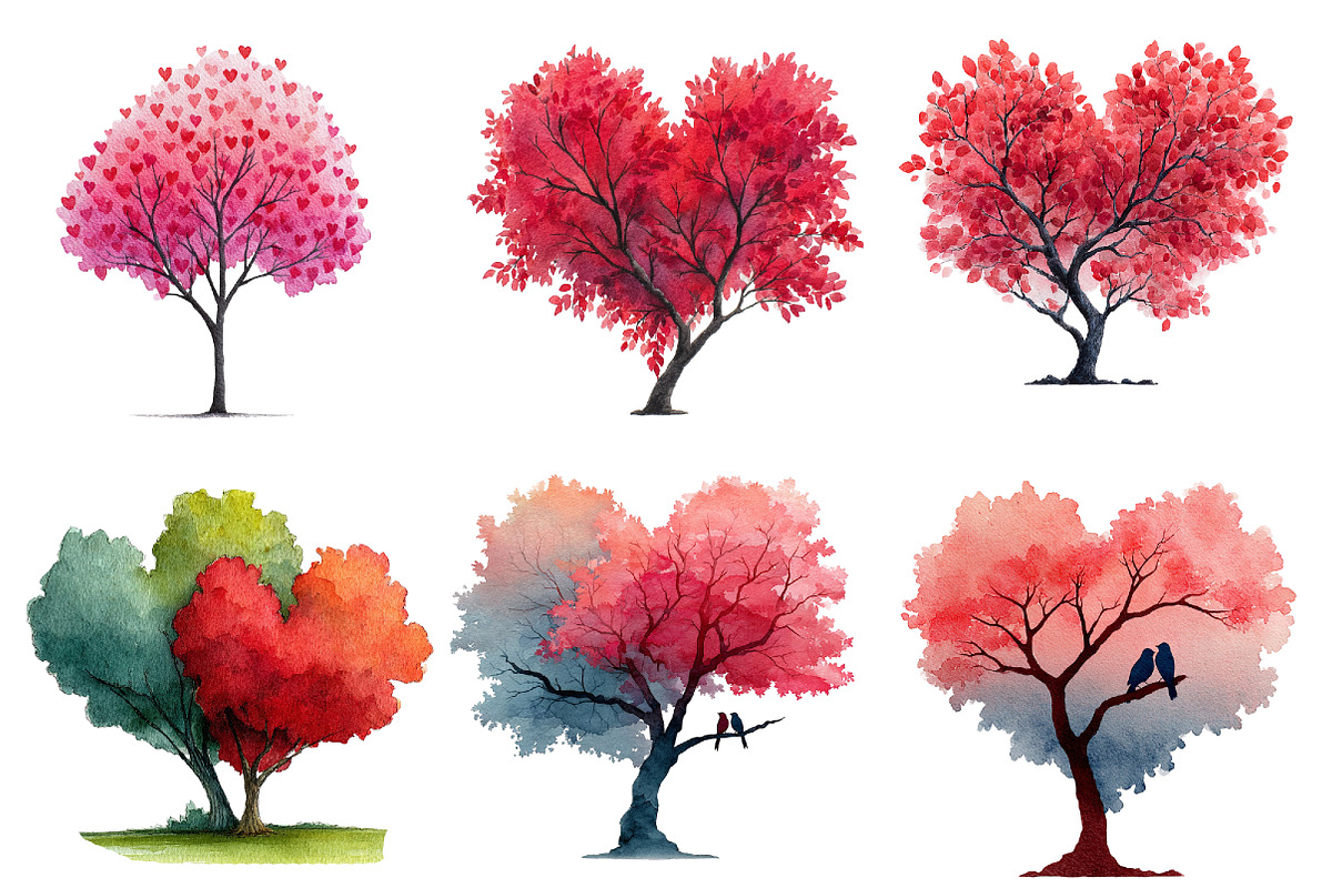 Valentine Day Heart Tree Clipart, an Illustration by Designworld (Photo 4 of 4)
