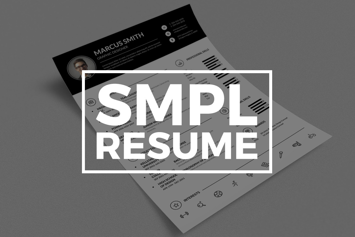 Simple Resume CV, a Stationery Template by ND Design (Photo 1 of 8)