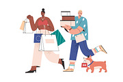 People shopping during sale set, a Person Illustration by Good Studio (Thumbnail 2 of 6)