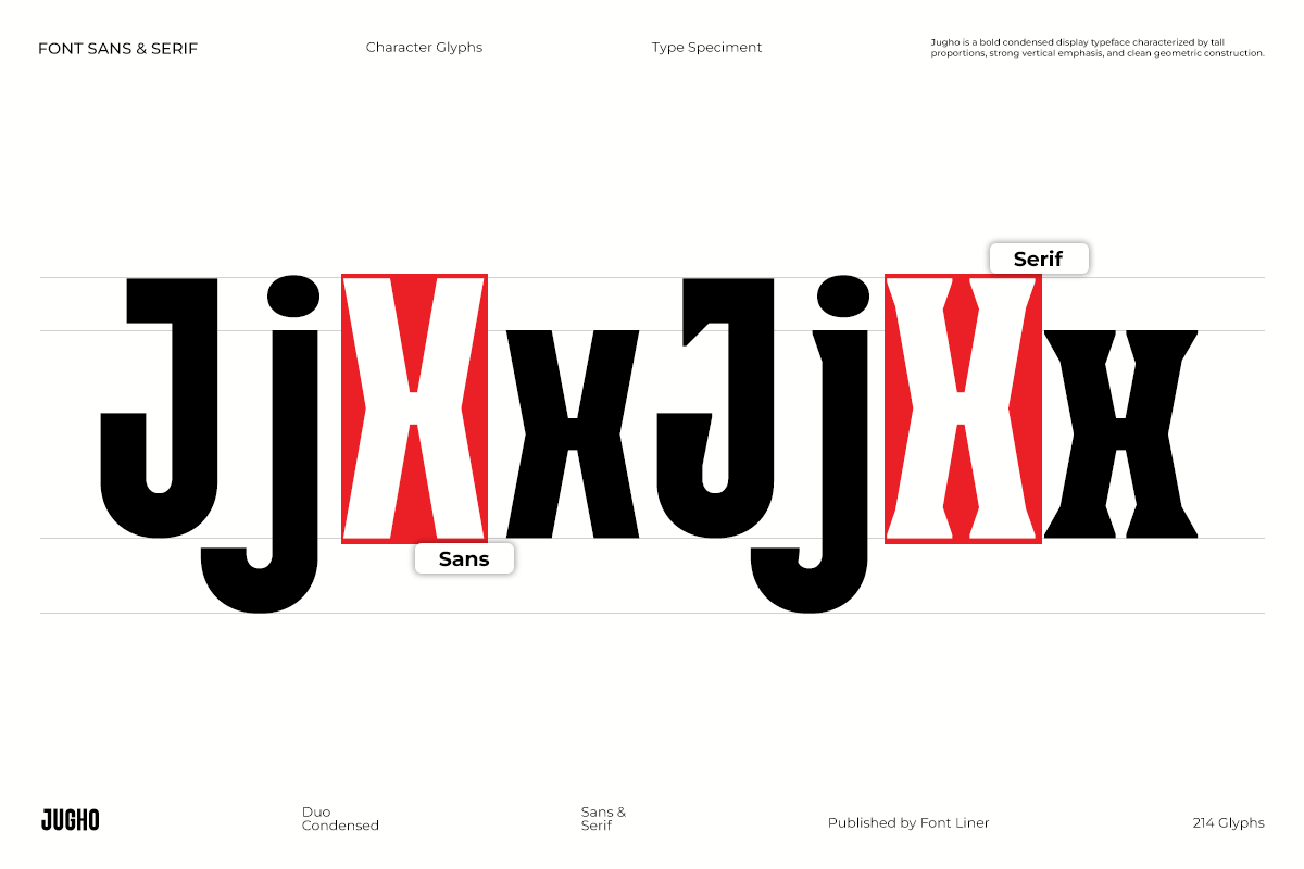 Condensed Duo Sans & Serif - Jugho, a Sans Serif Font by Font Liner (Photo 2 of 11)