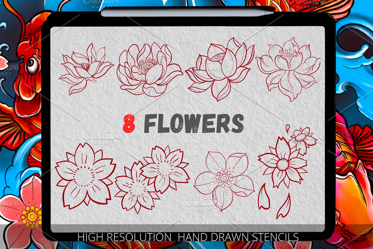 Koi fish tattoo | Japan tattoo kit, a Brushes & More by Tattoo Worker Studio (Photo 5 of 10)