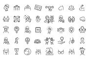 Feminism outline line icons set, an Outline Icon by Tettygreen (Thumbnail 2 of 2)