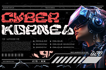 Cyber Kornea - Cyberpunk Mecha Font