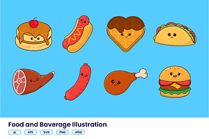 Food and Beverage Illustration Vol 2