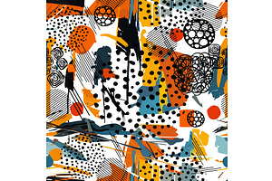 Abstract seamless background with, an Illustration by Nenahliadava Design