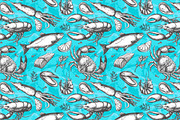 Seafood. Hand Drawn Vintage Set, a Background Graphic by Epine (Thumbnail 5 of 5)