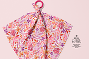 Pink Floral Watercolor Pattern, a Pattern Graphic by Webvilla Studio (Thumbnail 2 of 5)
