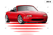 JDM convertible roadster design NA, an Education Illustration by MMG1designs (Thumbnail 1 of 5)