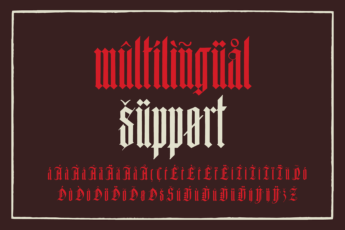 Durers Woodcut blackletter gothic, a Blackletter Font by kaer_shop (Photo 5 of 12)