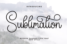 Sublimation | Script Font