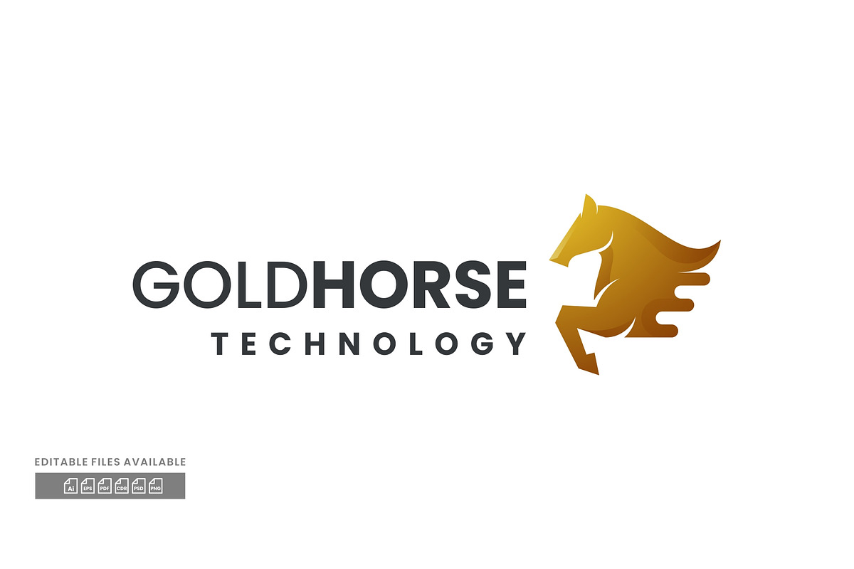 Gold Horse Gradient Colorful Logo, a Branding & Logo Template by ivan_artnivora