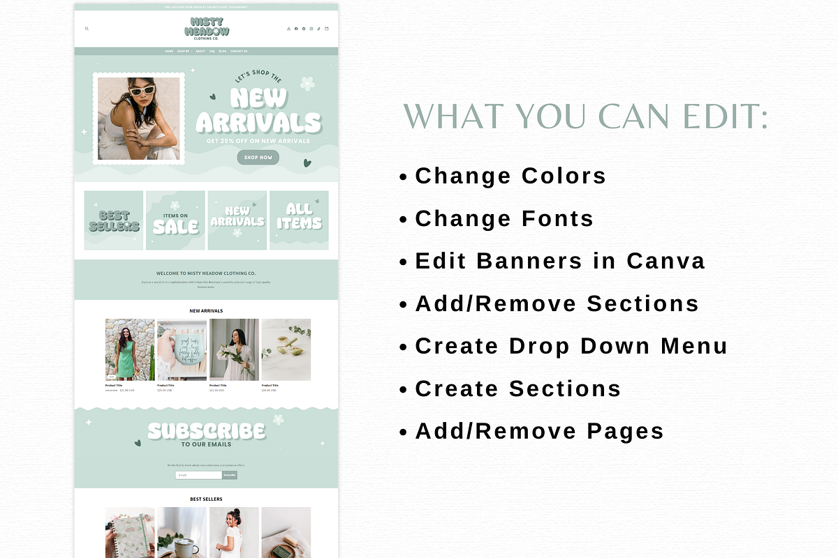 Pastel Shopify Store Template, a Shopify Template by AdvertFox (Photo 4 of 10)