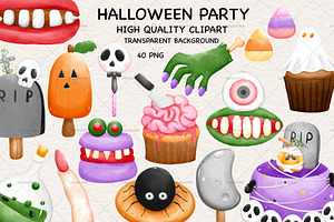 Happy Halloween party clipart