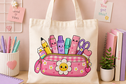 Kawaii School Pencil Pouch Clipart, an Education Illustration by HyeRi (Thumbnail 6 of 7)