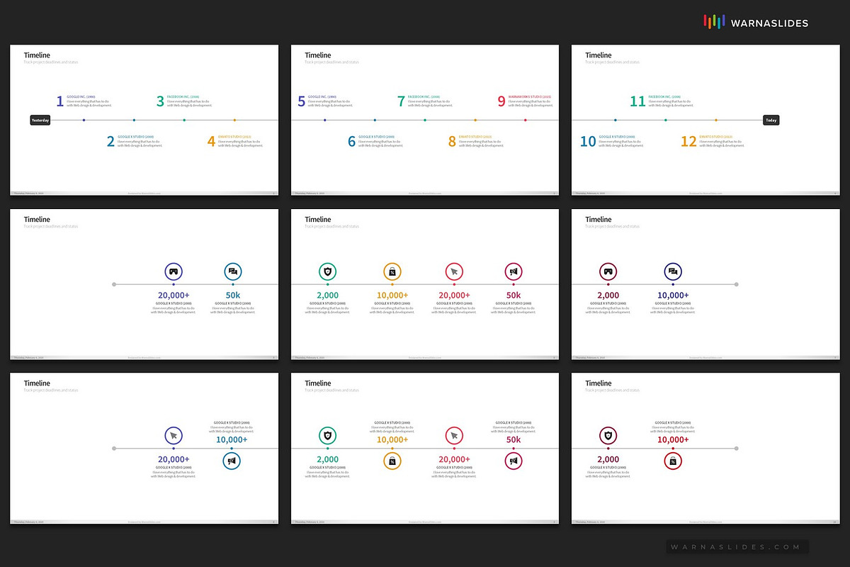Timeline PowerPoint Templates, a Presentation Template by Warna Works (Photo 13 of 24)