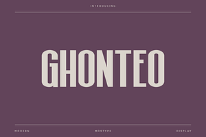 Ghonteo - Modern Condensed Typeface