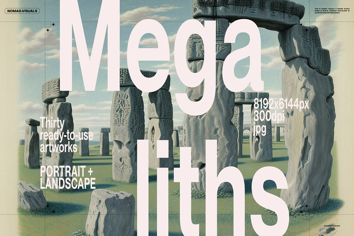 Megaliths Stone Age Illustrations, a Background Graphic by Nomad Visuals (Photo 1 of 15)