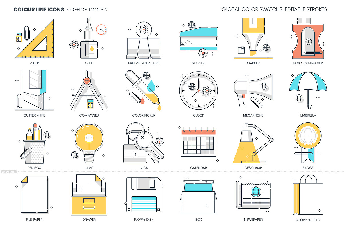 Color line icons, an Outline Icon by Howcolour (Photo 30 of 32)
