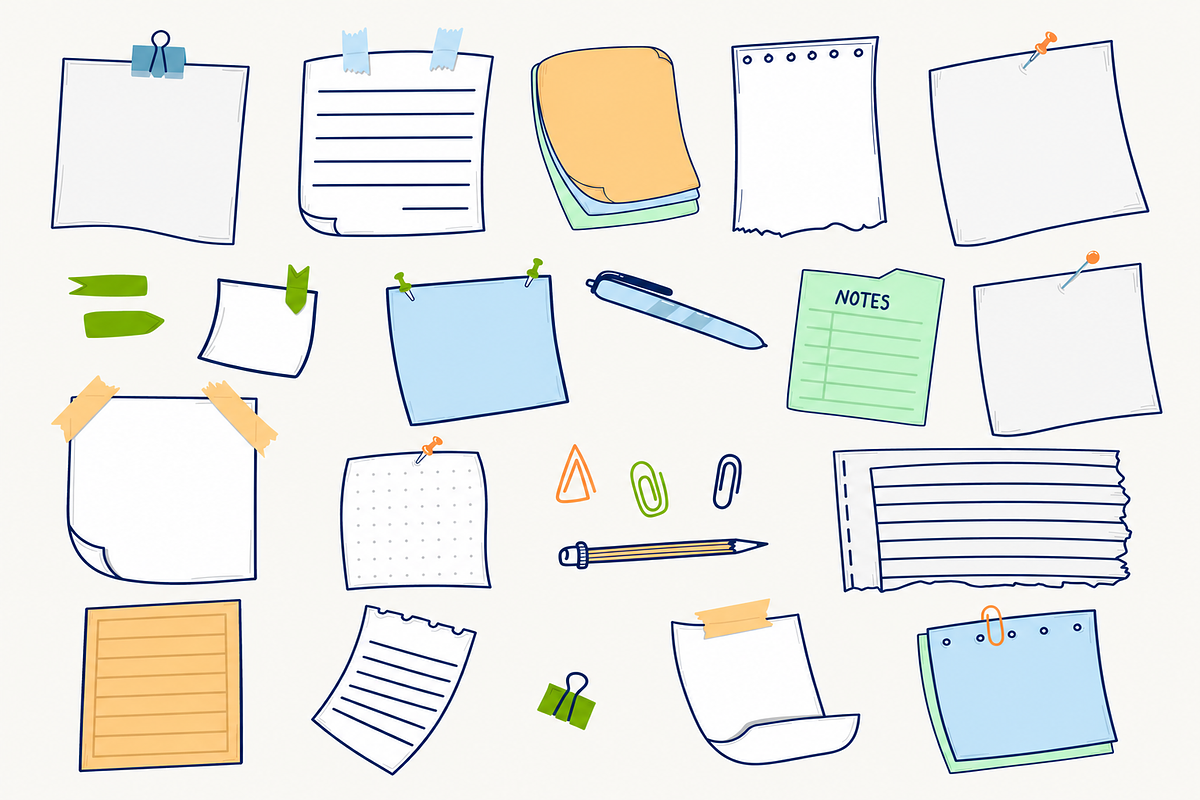 Notes & Washi Tape Illustrations, an Education Illustration by Anna Studio (Photo 7 of 11)