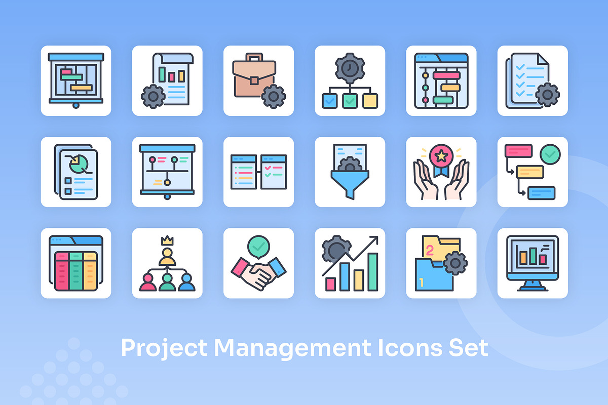 Project Management Icons Filled Line, an Icon by Kmg Design (Photo 3 of 3)