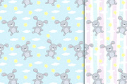 Cute rabbits patterns colection!, a Pattern Graphic by Irene_Boiko_ART (Thumbnail 19 of 21)